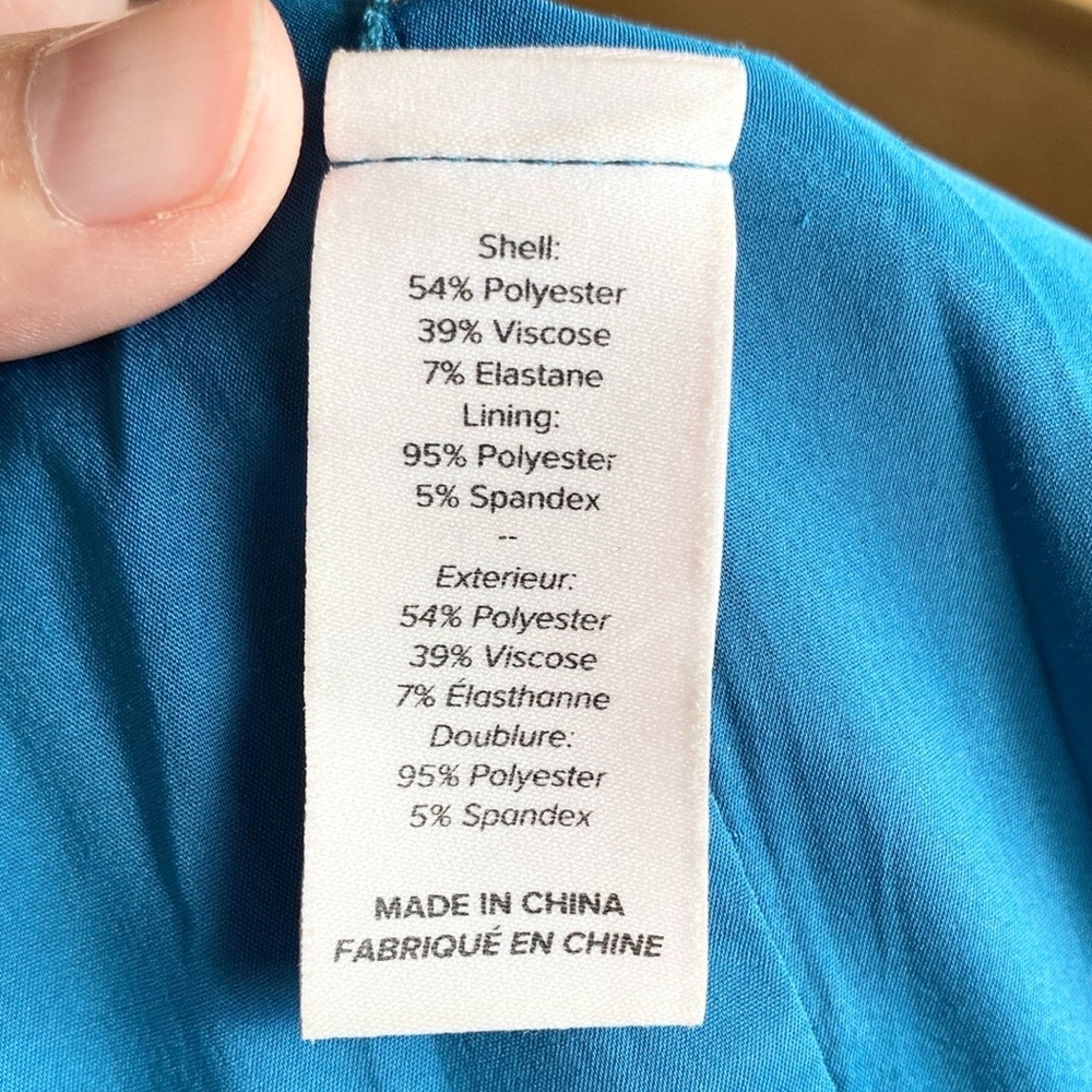 Cinq a Sept Teal Sleeveless Sheath Mini Dress - Picture 9 of 11